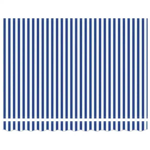 Sissetõmmatav terrassimarkiis UV- ja veekindla kangaga, sinine-valge, 350 x 250 cm – 8