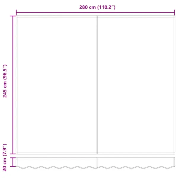 Sissetõmmatav seinale kinnitatav terrassivarikatus, antratsiit-valge, 300 x 250 cm, polüesterkangas ja metallraam, käsitsi või puldiga juhitav – 12