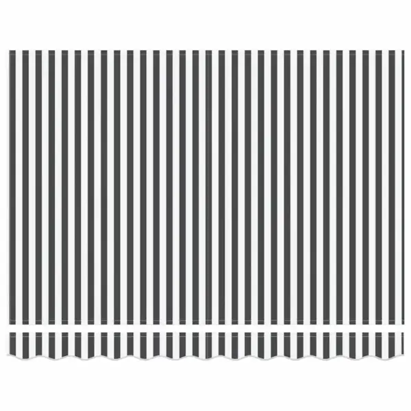 Sissetõmmatav seinale kinnitatav terrassivarikatus, antratsiit-valge, 300 x 250 cm, polüesterkangas ja metallraam, käsitsi või puldiga juhitav – 6