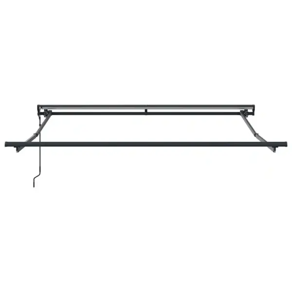 Sissetõmmatav seinale kinnitatav terrassivarikatus, antratsiit-valge, 300 x 250 cm, polüesterkangas ja metallraam, käsitsi või puldiga juhitav – 7