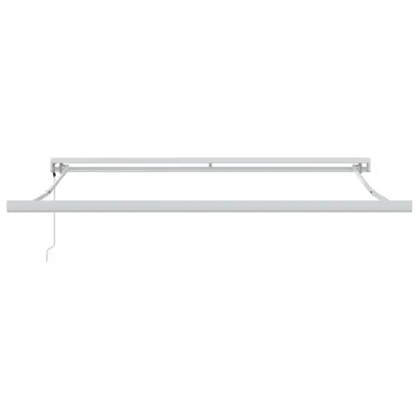 Sissetõmmatav terrassivarikatus kaugjuhtimispuldiga, valge alumiiniumraam, 350 x 250 cm – 4