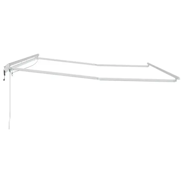 Sissetõmmatav terrassivarikatuse raam LED-ribavalgustusega, alumiinium, valge, 400 x 300 x 165 cm – 7