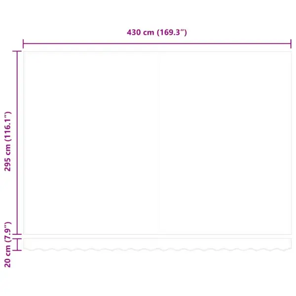 Seinale kinnitatav käsitsi reguleeritav sissetõmmatav terrassivarikatus, oranž-must, polüester ja metall, 450 x 300 cm – 11