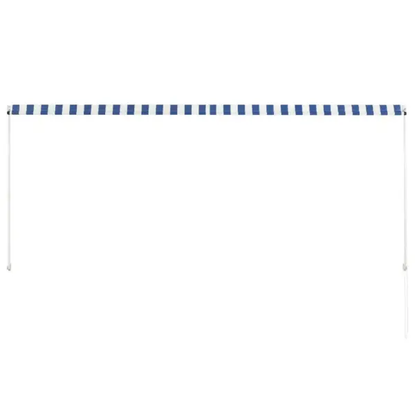 Sissetõmmatav varikatus akendele ja terrassile, sinine-valge, 300 x 150 cm – 5