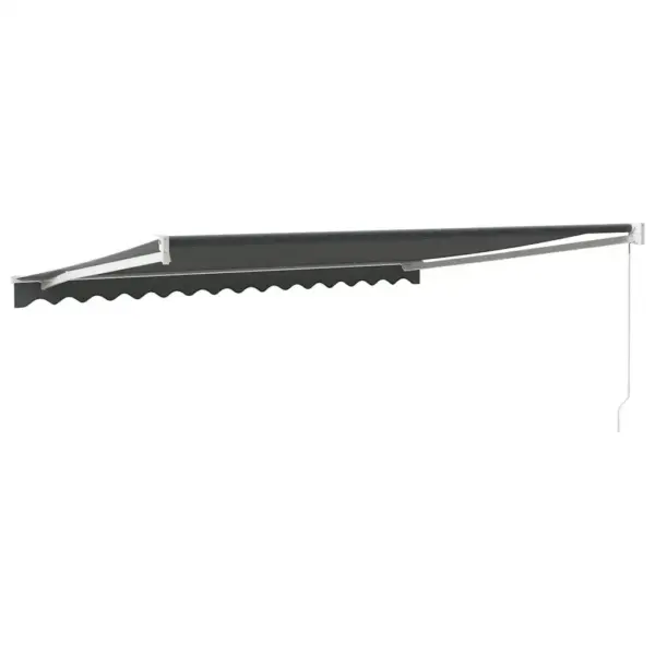 Sissetõmmatav seinale kinnitatav varikatus, antratsiithall, 4,5 x 3 m, pulbervärvitud alumiiniumraam – 5