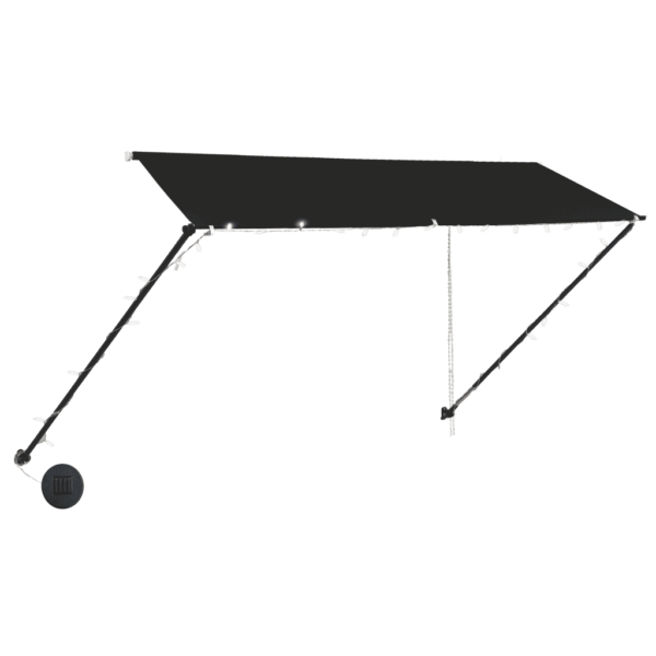 Sissetõmmatav terrassi varikatus LED-valgustusega, 350 x 150 cm, antratsiithall – 3
