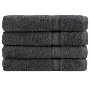 Suured puuvillased rätikud SOLUND, 4 tk, antratsiithall, 100 x 200 cm, 600 gsm