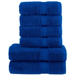 6-osaline puuvillaste rätikute komplekt SOLUND, sinine, 600 gsm