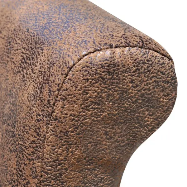 Pehmendusega söögitoolid 2 tk, pruun seemisnahkne polüester, puitraam – 5