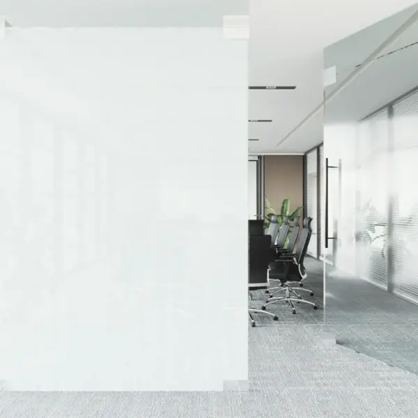 Staatiline jäätunud aknakile, mattvalge PVC, 60 x 2000 cm - 3