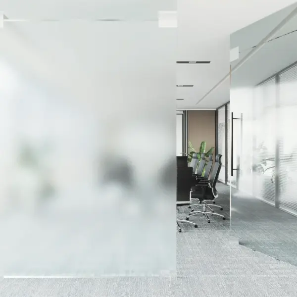 Staatiline jäätunud aknakile, matt hall PVC, 60 x 500 cm - 3