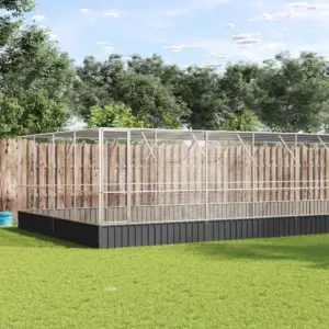 Suur välilindla laiendusega, tsingitud teras, hõbedane ja antratsiithall, 1246 x 414 x 212 cm