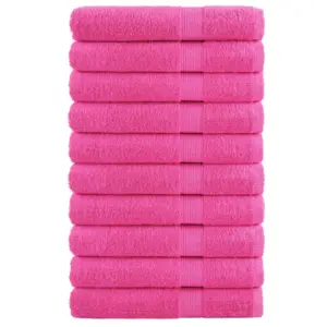 Suured puuvillased rätikud SOLUND, 10 tk, roosa, 100 x 200 cm, 600 gsm