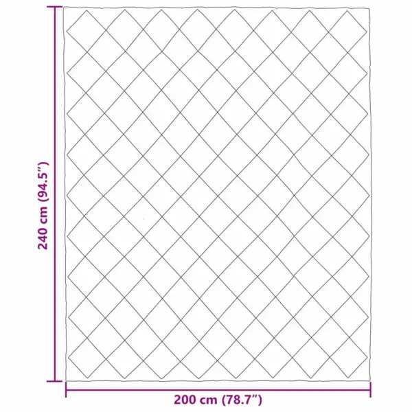 Suvine mikrokiust tepitud tekk polüestritäidisega, antratsiit ja taupe, 240 x 200 cm – 11