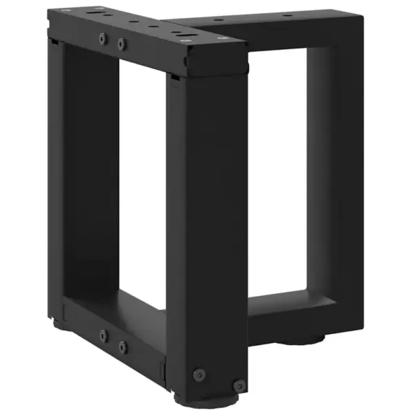 T-kujulised kohvilaua jalad, 2 tk, must pulbervärvitud teras, 30 x 25 x (30-31) cm – 6