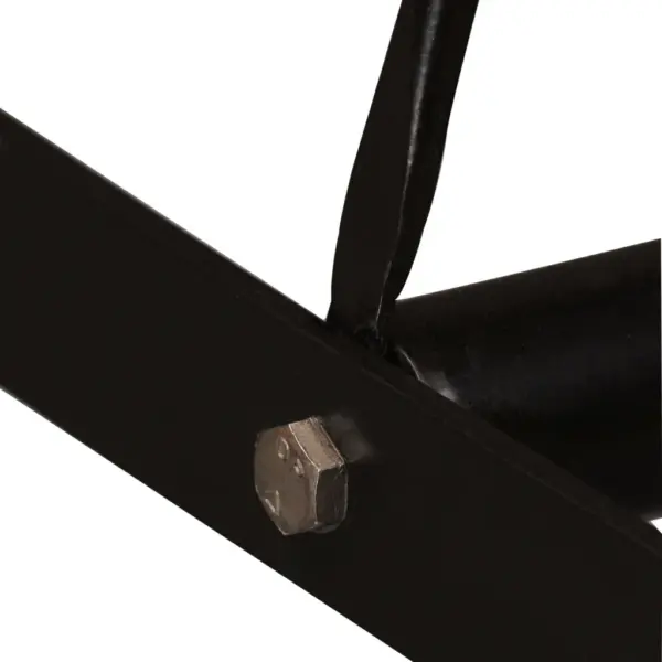 Tööstusliku stiiliga baarilaud taaskasutatud puidust ja terasest, pruun, 120 x 60 x 107 cm – 7