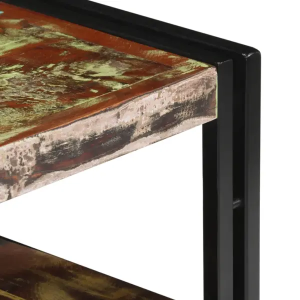 Industriaalstiilis taaskasutatud puidust telerikapp, 3 sahtlit, 120 x 30 x 40 cm – 4