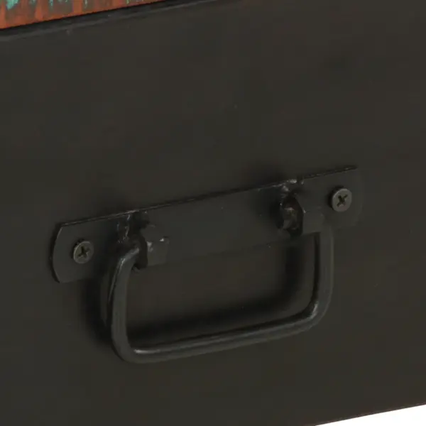 Industriaalstiilis taaskasutatud puidust telerikapp, 3 sahtlit, 120 x 30 x 40 cm – 7