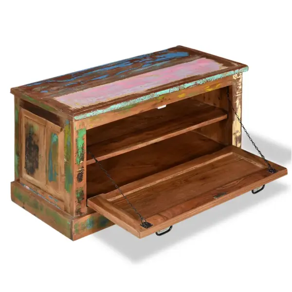 Kingapink hoiuruumiga, taaskasutatud puit, mitmevärviline, 85 x 40 x 45 cm – 4