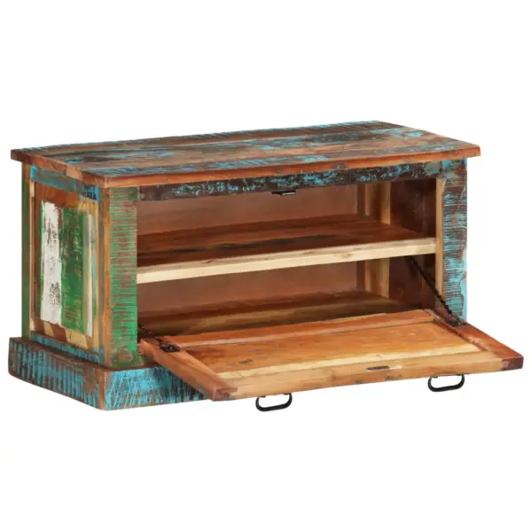 Kingapink hoiuruumiga, taaskasutatud puit, mitmevärviline, 85 x 40 x 45 cm – 5