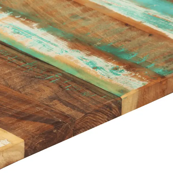 Ristkülikukujuline taaskasutatud puidust lauaplaat, mitmevärviline, 120 x 60 cm, 25–27 mm – 10