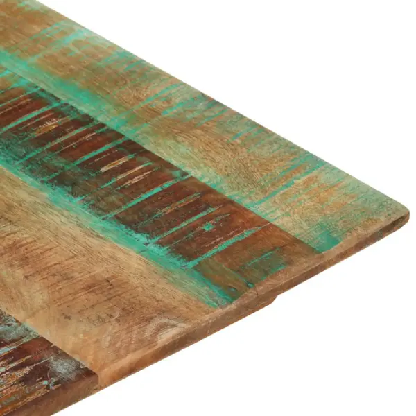 Ristkülikukujuline taaskasutatud puidust lauaplaat, 140 x 60 cm, 15–16 mm, mitmevärviline – 11