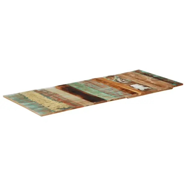 Ristkülikukujuline taaskasutatud puidust lauaplaat, 140 x 60 cm, 15–16 mm, mitmevärviline – 3