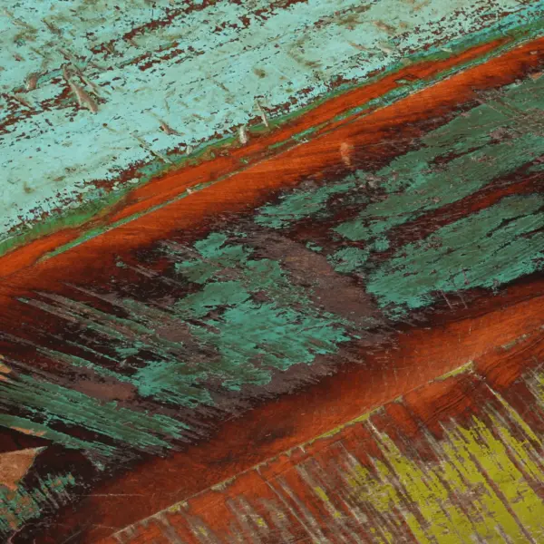 Ristkülikukujuline taaskasutatud puidust lauaplaat, mitmevärviline, 80 x 60 cm, 25–27 mm – 8