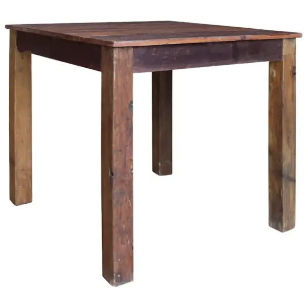 Taaskasutatud segapuidust söögilaud, pruun, 82 x 80 x 76 cm – 4