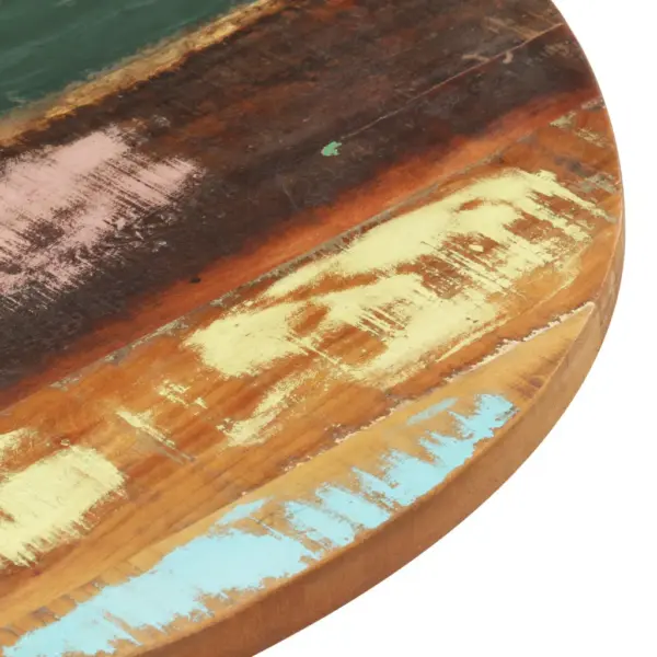 Ümmargune taaskasutatud täispuidust lauaplaat, 40 cm, 25–27 mm, mitmevärviline – 4