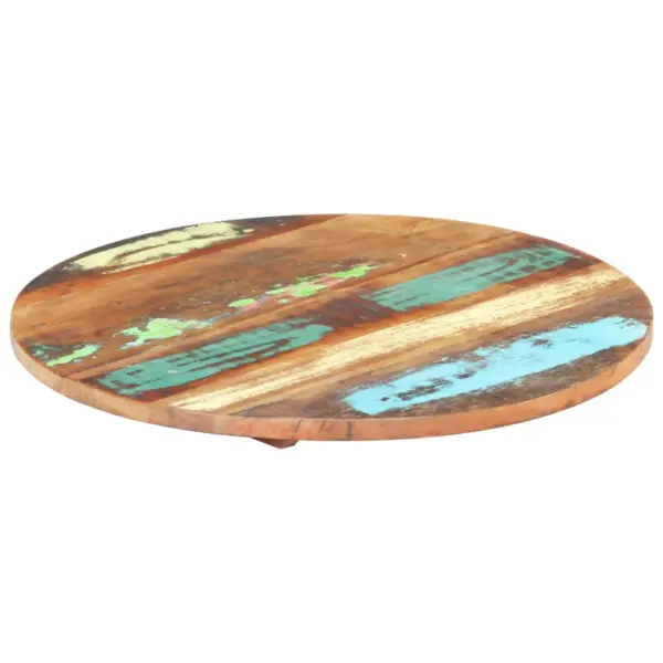 Ümmargune taaskasutatud täispuidust lauaplaat, 40 cm, 25–27 mm, mitmevärviline – 8