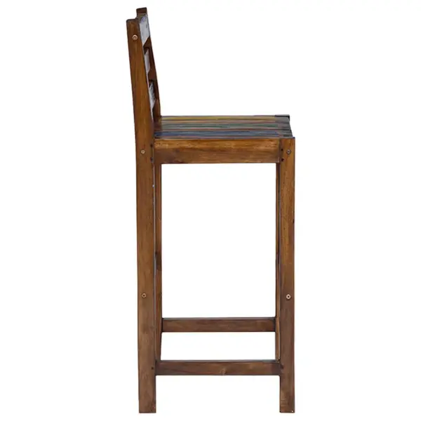 Vintage stiilis baaripukid, taastatud paadipuidust, 2 tk, mitmevärvilised, 40 x 44 x 106 cm – 4