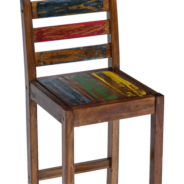 Vintage stiilis baaripukid, taastatud paadipuidust, 2 tk, mitmevärvilised, 40 x 44 x 106 cm – 6