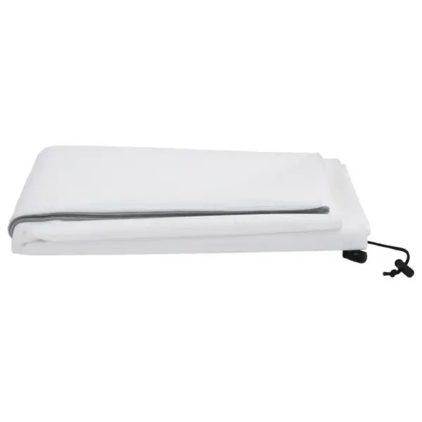 Talvised taime fliiskatted lukuga ja pingutusnööriga, 2 tk, valge lausriie, 70 g/m², 3,93 x 3,5 m – 5