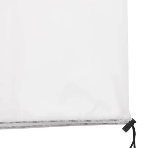 Talvised taime fliiskatted lukuga ja pingutusnööriga, 2 tk, valge lausriie, 70 g/m², 3,93 x 3,5 m – 6