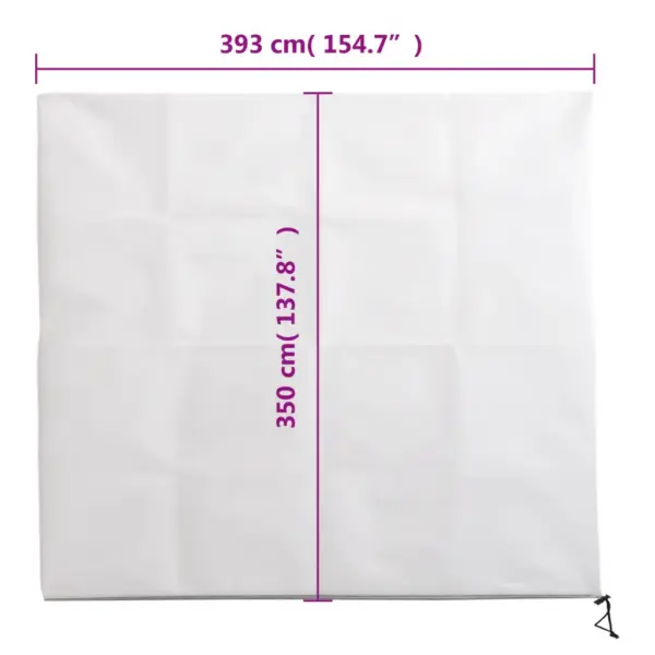 Talvised taime fliiskatted lukuga ja pingutusnööriga, 2 tk, valge lausriie, 70 g/m², 3,93 x 3,5 m – 10