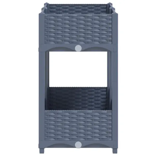 Taimelava 2 tasapinnaga, sinakashall polüpropüleen, 80 x 40 x 71 cm – 4