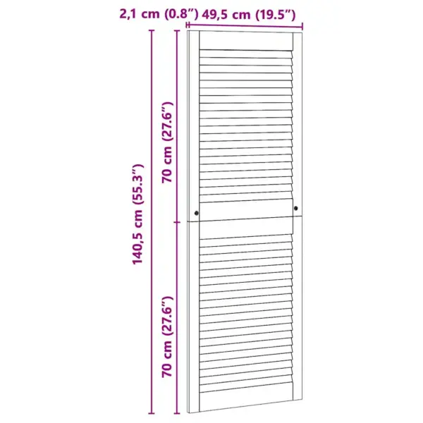 Sile täismännipuidust kapiuks, neutraalne, 49,5 x 2,1 x 140,5 cm - 9