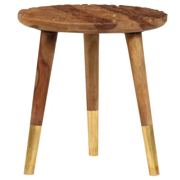 Täispuidust kohvilauad nikerdatud lauaplaadiga, pruun, 2 tk – 4