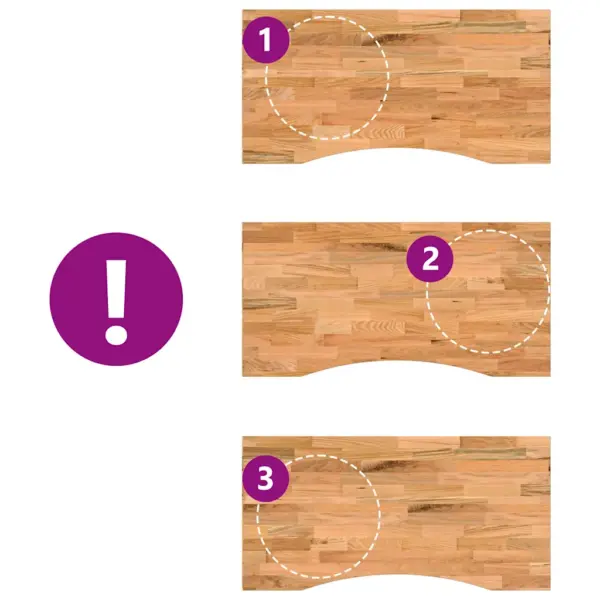 Kirjutuslaua lauaplaat täistammest, helepruun, ristkülik, 100 x 50 x 2,5 cm – 7