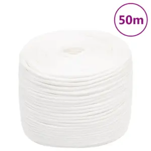 Polüpropüleenist paadiköis, täisvalge, 10 mm, 50 m