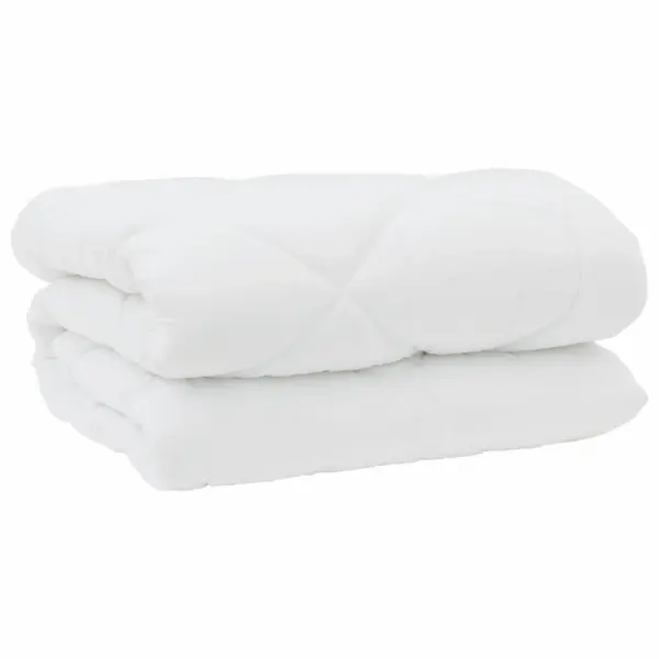 Talvetekk ja 2 patja, 3-osaline komplekt, valge mikrofiiber, 240 x 260 cm - 4