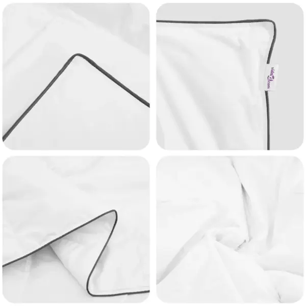 Talvetekk ja padjad, 3-osaline komplekt, valge, udusule ja sule täidisega, 240 x 220 cm – 6