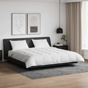 Talvine teki- ja padjakomplekt udusule ja sule täidisega, 3 tk, valge, tekk 240 x 220 cm