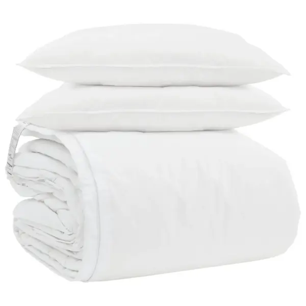 Talvine teki- ja padjakomplekt udusule ja sule täidisega, 3 tk, valge, tekk 240 x 220 cm – 2