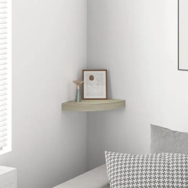 Tammekarva nurgariiul nähtamatu kinnitusega, MDF ja metall, 25 x 25 x 3,8 cm – 3