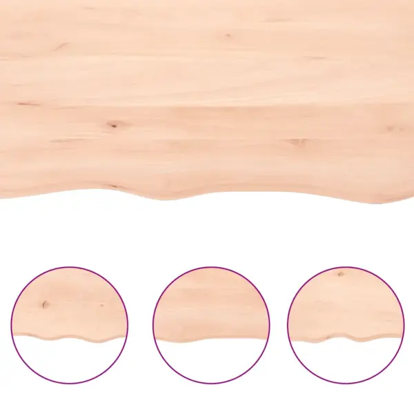 Tammepuidust lauaplaat naturaalse servaga, töötlemata, 100 x 50 x (2–4) cm – 5