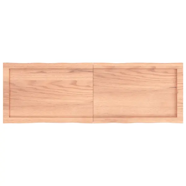 Helepruun tammepuidust lauaplaat naturaalsete servadega, 120 x 40 x (2–6) cm - 3