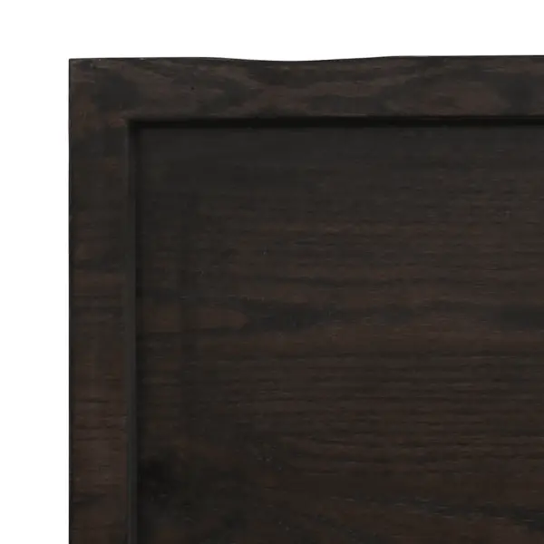 Tumepruun tammepuidust lauaplaat naturaalse servaga, 180 x 50 x (2–4) cm - 6