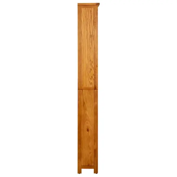 Tammepuidust raamaturiiul 6 riiuliga, pruun, 80 x 22,5 x 180 cm – 3